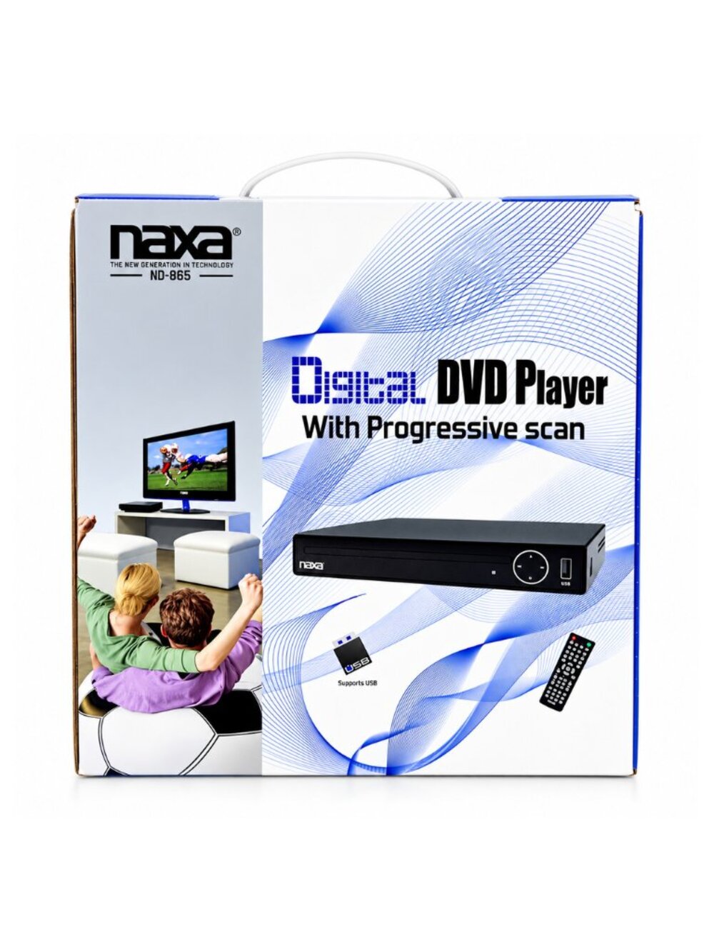 Naxa ND-865 Digital DVD Player USB Progressive Scan Remote RCA Coaxial Black NIB